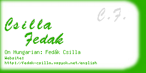 csilla fedak business card