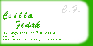 csilla fedak business card